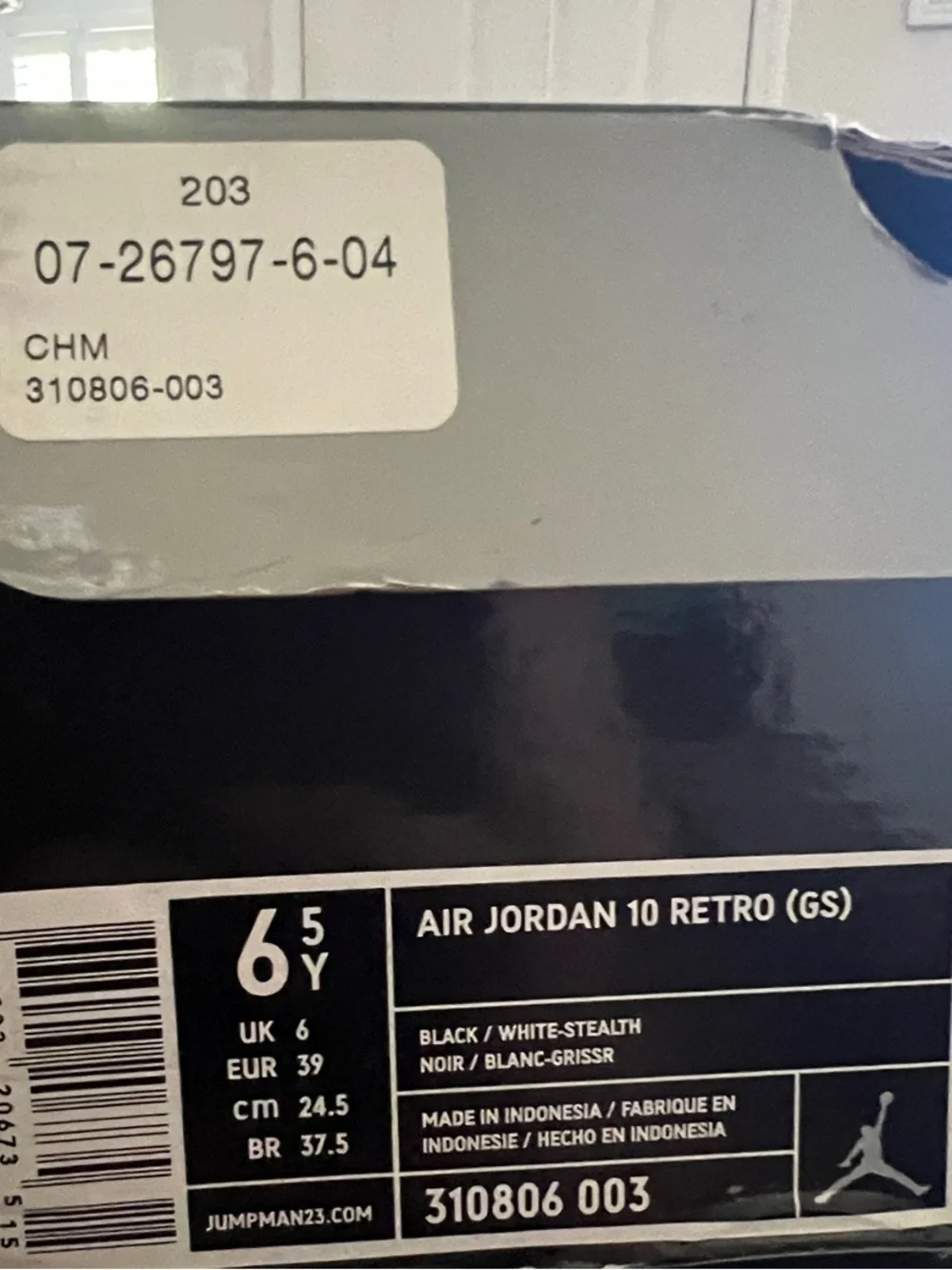 Jordan Air Jordan 10 Retro (GS) Black White Stealth Kids Sneakers